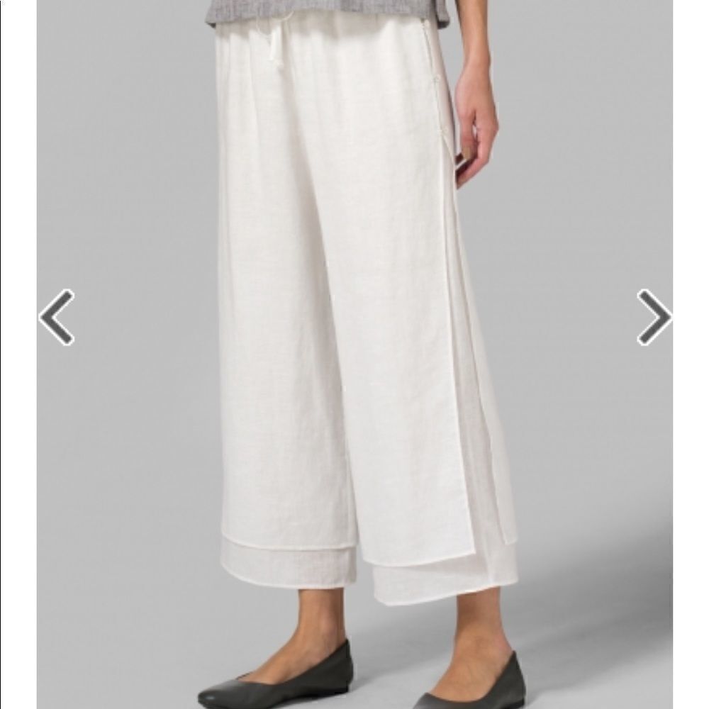 MISSLOOK Double Layer Crop Wide Leg Pants-3XL